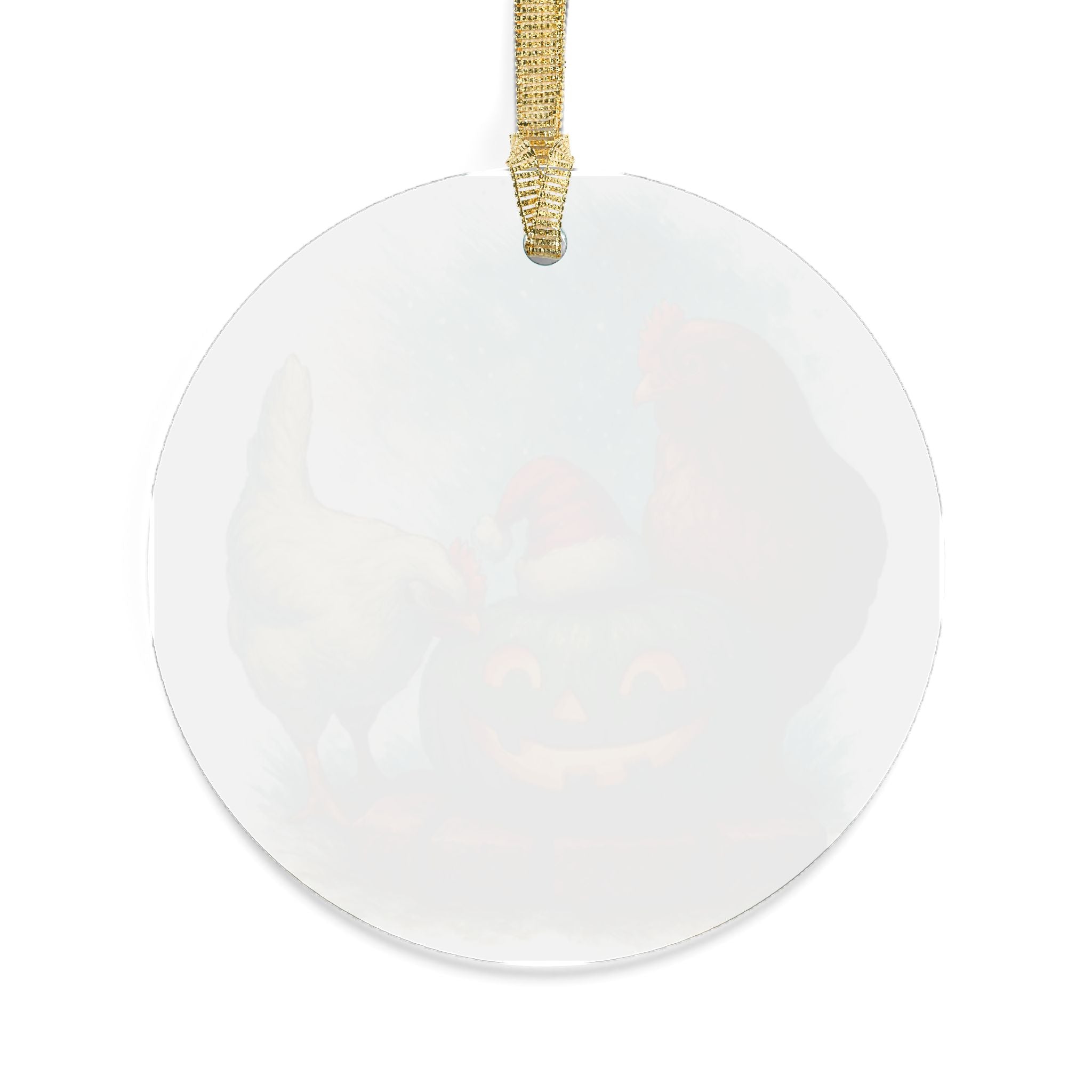 Festive Chicken Acrylic Ornaments, Holiday Decor, Christmas Tree Decoration, Farmhouse Ornaments, Poultry Lovers Gift
