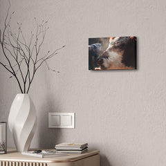 Rustic Farmhouse Canvas Print, Animal Wall Art, Cow Decor, Home & Kitchen, Gift for Farm Lovers