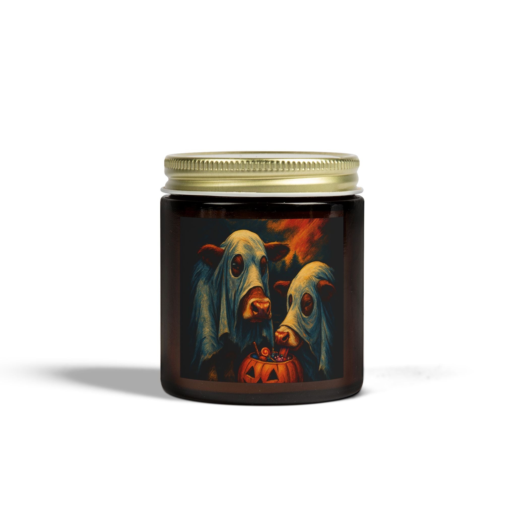Spooky Ghost Cow Candles, Halloween Decor, Home Fragrance, Gift for Cow Lovers, Trick or Treat, Fall Vibes, Cute Candle