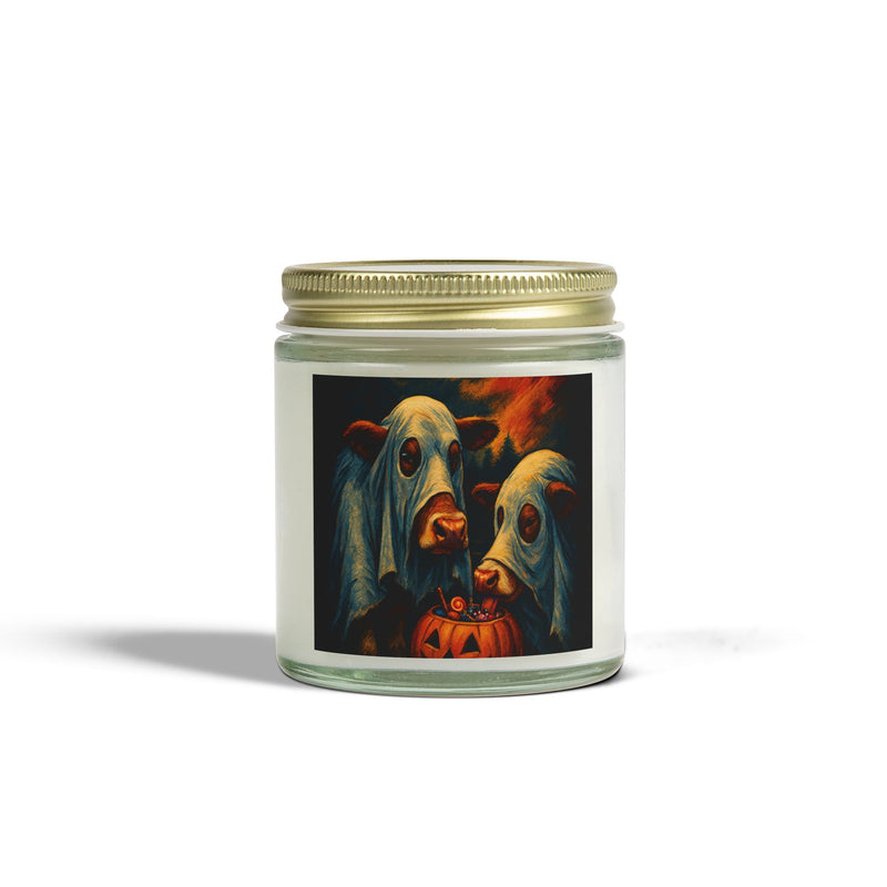 Spooky Ghost Cow Candles, Halloween Decor, Home Fragrance, Gift for Cow Lovers, Trick or Treat, Fall Vibes, Cute Candle